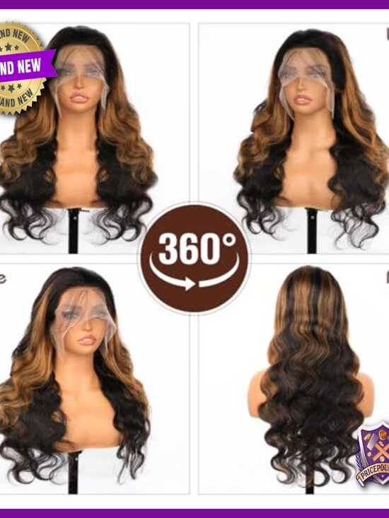 Human Hair Lace Front Wig 20 Inch Body Wave 180 Density Glueless main image 4